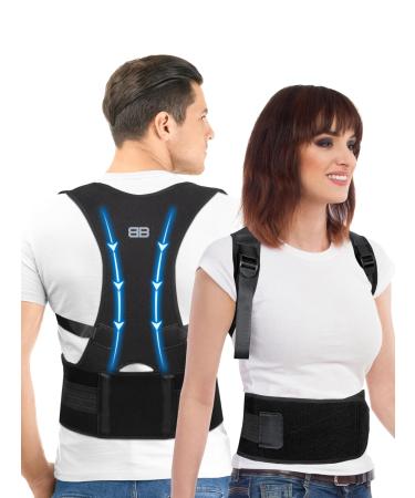 Back Bodyguard Home Trainer - Back straight for an upright posture - back support - Home trainer for posture correction (black 1l) 1L black