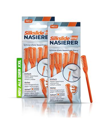 Silkslide nasal hair trimmer 12 pieces - nasier nose hair razor for men women with one blade known from the lion cave without electricity |Hygienically produced in DE - Buy Online on GoSupps.com