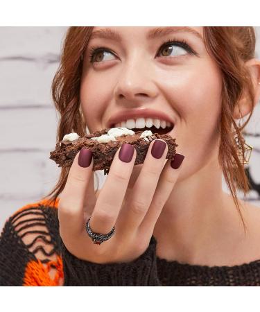 Buy KISS imPRESS Halloween Press-On Manicure - Solid Red Short Square Shape Chip & Smudge Proof Waterproof - Includes Nail File & 30 Fake Nails - Buy Online on GoSupps.com