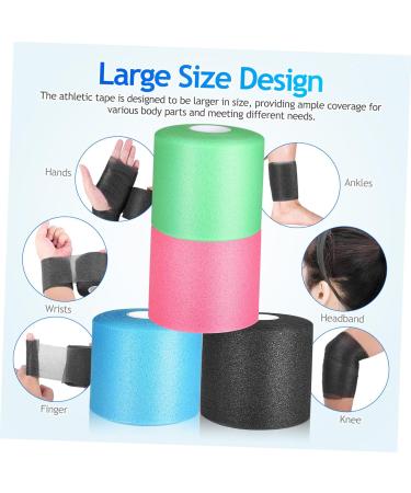 ULTECHNOVO Sports Wraps - 4 Rolls Skin Membrane Pre Wrap Tape for Athletes | Shockproof Underwrap for Training & Outdoor Use - Buy Online on GoSupps.com