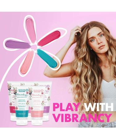Umberto Giannini Flowerology Temporary Hair Colour Mask 200ml (Sweet Violet) - Vegan, Cruelty-Free - Buy Online on GoSupps.com