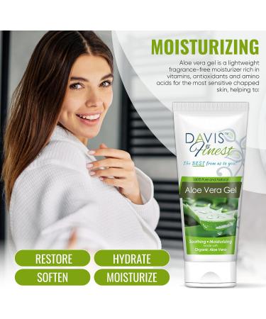 Organic Aloe Vera Gel 200ml - 98% Natural for Hair, Face & Body. Cooling, Soothing, Moisturizing - Buy Online on GoSupps.com