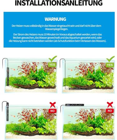 Buy Netonda 50W Aquarium Heater - Digital LED Temperature Control for 10-50L Fish & Turtle Tanks | Best for Freshwater & Saltwater - Buy Online on GoSupps.com