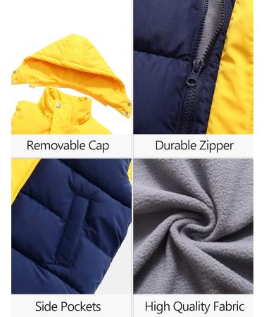 Happy Cherry Kids' Winter Puffer Vest Jacket - Water Resistant Hooded Gilet for Boys and Girls, Windproof Down Vest - 10-11 Years - Blue - Buy Online on GoSupps.com