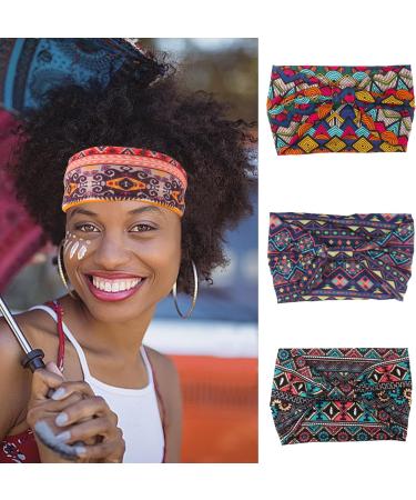 Women's Kerchief Headband for Women's Sports Yoga Bandana for Hair Accessories(4 pieces) (Multi-color 2) - Buy Online on GoSupps.com