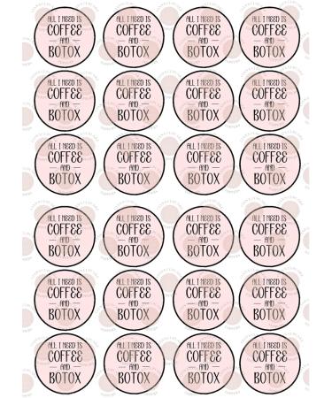 24 Coffee Cupcake Toppers All I Need Is Coffee & Wrinkle Free Theme Edible Premium Thickness SWEETENED Vanilla Wafer Rice Paper Discs Cake Decorations - Buy Online on GoSupps.com