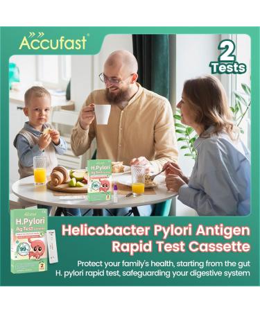 Accufast Helicobacter Pylori Quick Test - At-Home H.Pylori AG Stool Test Kit for Accurate Infection Self-Testing - Buy Online on GoSupps.com