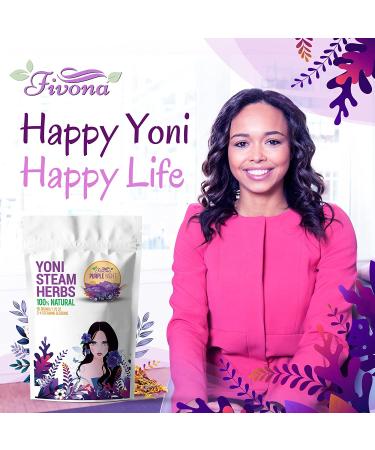 Fivona Yoni Steam Herbs - 100% Pure Natural Herbal Blend for Yoni Detox & Cleansing - Purple Night Recipe - PH Balance, Revitalizing V Steam - 1.76 oz - Buy Online on GoSupps.com