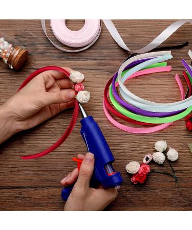 XunYee 100-Piece Thin Satin Covered Headbands for Girls and Women - 0.4 Inch Width, DIY Hairbands in 40 Colors - Buy Online on GoSupps.com