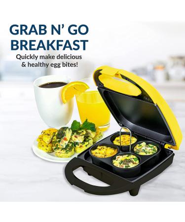 Nostalgia MyMini Personal Breakfast Bites Make Eggs, Omelets, Muffins, Sandwiches & Keto Snacks with Portion Control Yellow Egg Bite Maker - Buy Online on GoSupps.com