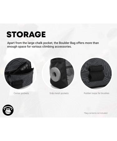 APE13 Chalkbag Boulder Set - Premium Chalk Bag Brush & Chalk for Bouldering - Perfect Gift & Ample Space for Accessories - Buy Online on GoSupps.com