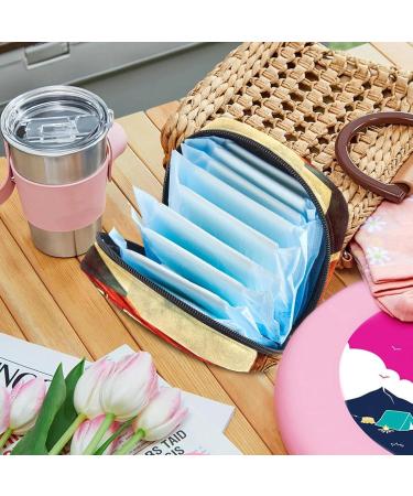 Shop Stylish Menstruation Pad Bag with Zipper | Women's Napkin & Tampon Collecting Bags | Red Telephone Booth Big Ben Union Jack Design - Buy Online on GoSupps.com