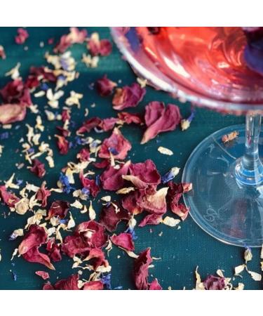 Edible 'Winter Berry' - 50g- Dried Flower Petal Mix - Red Rose White Daisy and Purple Mallow - Food Grade - Culinary - Cake - Bake - Decoration (413) - Buy Online on GoSupps.com