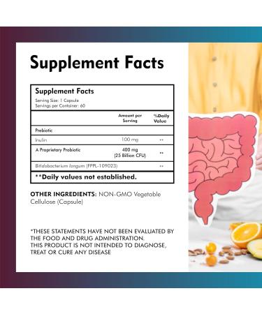 MEIBOTAN B-Longum Probiotic for Digestive and Immune Health Probiotics for Women & Men Helps Good Bacteria with Our Strain Bifidobacterium Longum 25 Billion - 60 Veggie Capsules - Buy Online on GoSupps.com