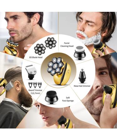 Electric Razor for Men - Cordless Waterproof Head Shaver Rechargeable Rotary Grooming Kit | Fast Charging for Bald Heads - Buy Online on GoSupps.com