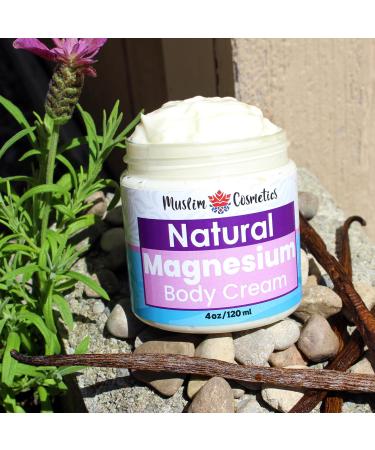 Magnesium Lotion/Cream / 100% Natural Zechstein Minerals Topical Magnesium Body Butter/Hydrating/Non-GMO // Made in Canada - Muslim Cosmetics - Magnesium Lotion (4oz (120ml)) - Buy Online on GoSupps.com