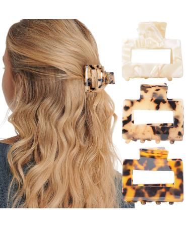 Tortoise Shell Ponytail Cuffs Elastic Hair Band Hair Tie Leopard French Design Hair Band Headwear for Women Girls Pack of 3 Regular - Buy Online on GoSupps.com