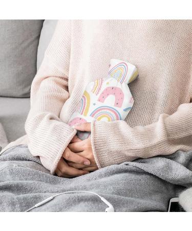 Rainbow Hot Water Bottle with Plush Cover | Hand Warmer for Adults & Kids | 26.5x15.3cm - International Shipping Available - Buy Online on GoSupps.com