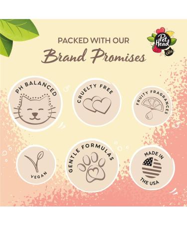PET HEAD Cat Shampoo 300ml Felin Good Fruity Scent Best Shampoo for Smelly Cats Nourishing & Deodorising Professional Grooming Vegan Natural ph-Neutral Lick-Safe Gentle Formula For Kittens - Buy Online on GoSupps.com