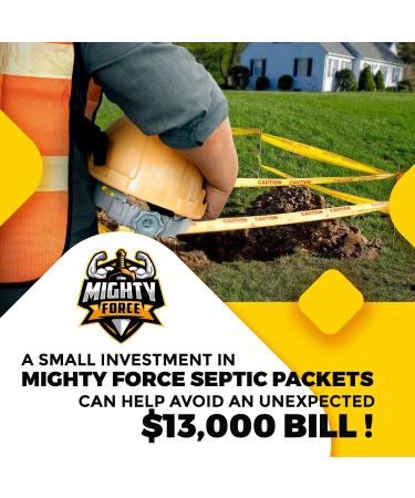 Septic Tank Treatment Packets - 1 Year Supply (12 Dissolvable Flush Packs) - Billions of Active Bacteria - Easy to Use - 12 Count - Buy Online on GoSupps.com