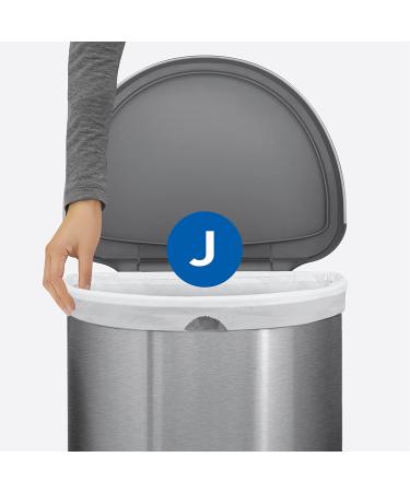 simplehuman Code J Custom Fit Drawstring Trash Bags - 100 pack, 30-45L/8-12 Gallon, White Liners - Buy Online on GoSupps.com