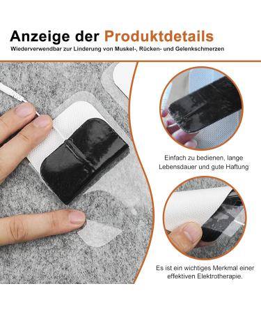 30 Reusable TENS Device Electrode Pads - 9x5cm for Muscle Relief Back and Joint Pain - Compatible with Most TENS & EMS Trainers - Buy Online on GoSupps.com