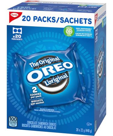 OREO Chocolate Sandwich Cookies Original Snack Packs School Snacks 440 g Original 440 g (pack of 20) - Buy Online on GoSupps.com
