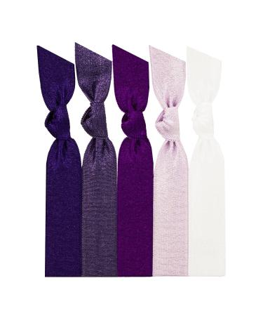 Emi-Jay Hair Tie Collection Purple Ombre 5 Count
