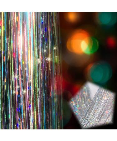 47 1200 Strands Hair Tinsel Kit | Glitter Tinsel Extensions for Women & Girls - Mixed Gold & Silver | Sparkling Fairy Hair Accessories for Festival Party | Includes Tools - Buy Online on GoSupps.com