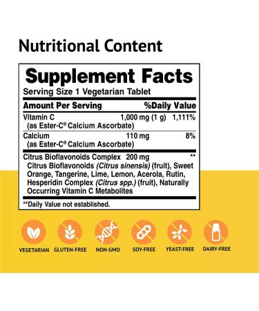 Buy American Health Ester-C 1000 mg - 90 Vegetarian Tablets | Immune Support - Buy Online on GoSupps.com