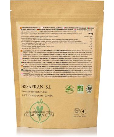 FRISAFRAN | Organic Spirulina Powder 200g | Pure & Natural Spirulina | Vegan Supplement | High in Protein | Antioxidant Purity | Natural & No Additives | Organic | Detox | Super Food Powder - Buy Online on GoSupps.com