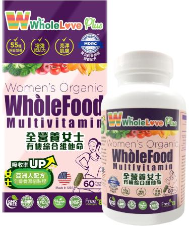 NOTO WholeLove Plus Women's Organic Whole Food Multivitamin 60 Tables Health Supplements for Immune Support Vitamin Vegan - Buy Online on GoSupps.com