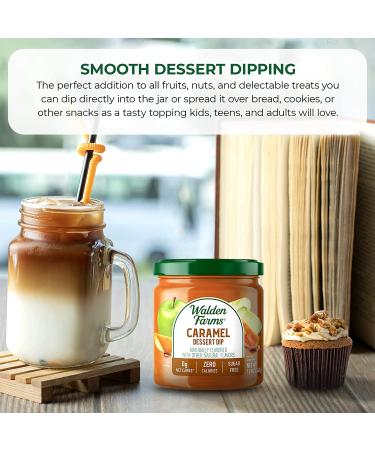 Walden Farms Caramel Dipping 12 oz Jar - Thick & Creamy  Smooth and Sweet  Vegan  Paleo and Keto Friendly  0g Net Carbs - Dessert Dip for Pretzels  Cookies  Strawberries  Pastries  Bananas and More - Buy Online on GoSupps.com