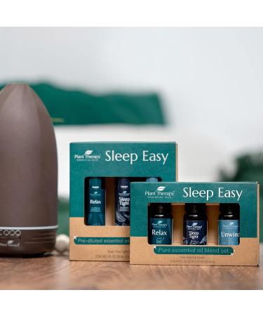 Plant Therapy Sleep Easy Essential Oil Blend Set 10 mL (1/3 oz) Each of Relax Sleep Tight & Unwind Pure Undiluted Essential Oil Blends - Buy Online on GoSupps.com