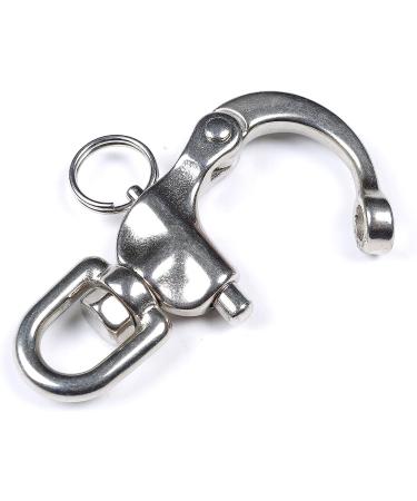Mxeol Swivel Eye Snap Shackle Quick Release Bail Rigging Sailing Boat Marine Stainless Steel Clip Pair 2-3/4"  Silver - Buy Online on GoSupps.com