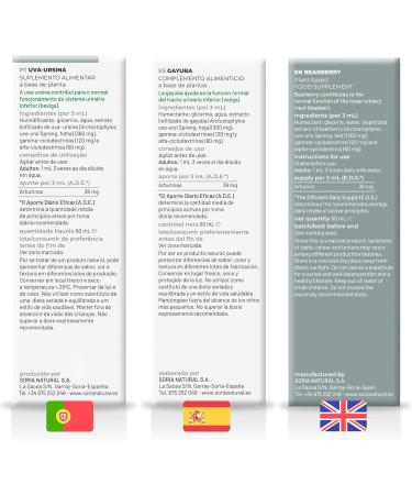 Soria Natural Bearberry Extract natural antiseptic urinary tract promotes urinary tract health and diuretic action 100 pure blister health 50 ml bottle - Buy Online on GoSupps.com