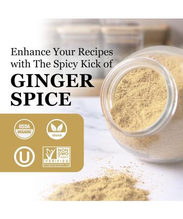 Minerva Spices Organic Ginger Ground 4 Oz 120 Grams Premium Quality 100% Pure Non-GMO Vegan Gluten-Free and Kosher Certified - Buy Online on GoSupps.com