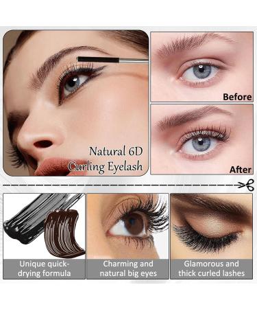  Prreal Metal Mascara Long Lasting Rod Mascara Non-Clumping Flake Bristle Less Smudge Proof 01 Black - Buy Online on GoSupps.com