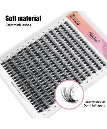 Buy Lashes Clusters 9-16mm C/D Curl Faux Mink - Soft Eyelash Extensions for DIY | Happy Heartbeat - Buy Online on GoSupps.com
