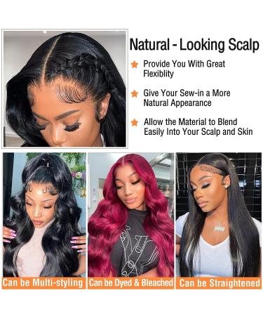 Eyefanniy 13X4 Body Wave Human Hair Lace Front Wig 18 Inch - Pre Plucked with Baby Hair, 180% Density for Black Women | HD Transparent Lace Frontal - Buy Online on GoSupps.com