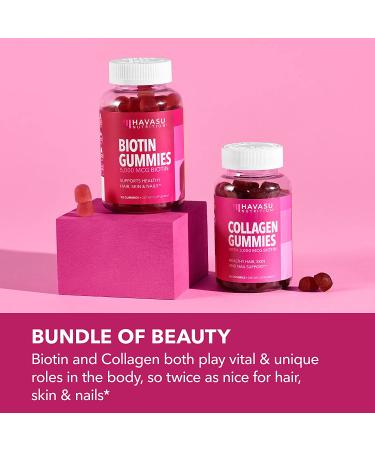 Buy Havasu Nutrition Biotin Gummies - Boost Hair  Skin  Nail & Metabolism - 90 Count - Buy Online on GoSupps.com