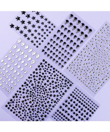 Buy 6 Sheets Self-Adhesive Face Gems - Rhinestones & Stickers for Makeup Halloween Party & Body Decor - Buy Online on GoSupps.com