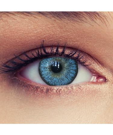 Design lens colored contact lenses 1 pair (2 hours) naturally acting sky blue color lenses + storage container without strength "Natural Sky" 425063506326