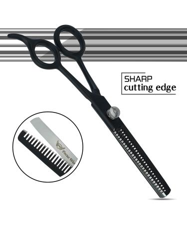 Focus World Uk Professional Hairdressing Thinning Scissors 6.5 Inch Black 1 Count Thinning Scissor Black - Buy Online on GoSupps.com