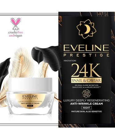 Eveline Cosmetics Prestige 24K Snail & Caviar Night Cream 50ml - Hydrating Anti-Aging Treatment for Glowing Skin | Buy Online Internationally - Buy Online on GoSupps.com
