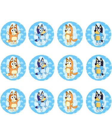 24 Bluey Cupcake Toppers Theme #1 Edible Bluey Cake Topper Bluey Birthday Decorations Blue Family Edible Cake Topper Puppy Cake Decorations Blue y Party Decorations - Buy Online on GoSupps.com
