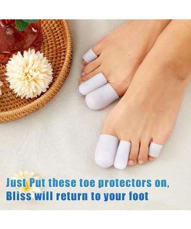 Echify Toe Protectors - 12 Pcs Gel Toe Caps for Big Toe & Pinky - Silicone Toe Covers for Blister, Corn, Callus, Ingrown Toenail, Hammer Toe - Toe Sleeves for Comfort & Protection - Buy Online on GoSupps.com