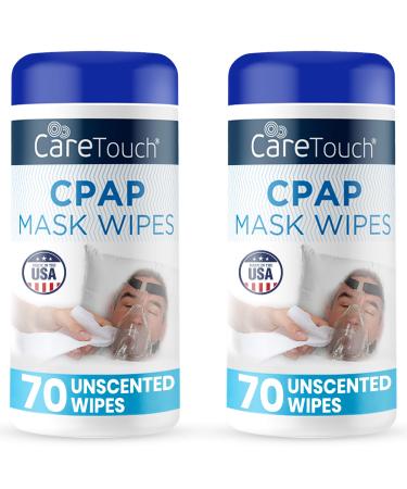 CPAP Wipes | CPAP Cleaner | 2 Packs of 70 Unscented CPAP Mask Wipes (140 Total) 70 Count (Pack of 2)