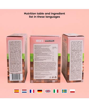 Nicks Minecraft Minis Peanut Chocolate Blocks - Gluten-Free & Vegan Nut Snack Bars 160g (8x20g) - Buy Online on GoSupps.com