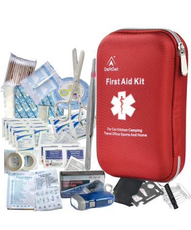 deftget 163 Pieces First Aid Kit Waterproof IFAK Molle System Portable Essential Injuries Medical Emergency Equipment Survival Kits for Car Kitchen Camping Travel Office Sports Home